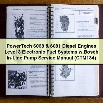 MAN Powertech 6068 6081 Diesel Engines Level 3 Electronic Fuel Systems W.bosch -line Pump (CTM134) Service Repair Workshop Manual PDF