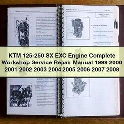 1999-2008 KTM 125 250 SX EXC Engine Service Repair Workshop Manual PDF