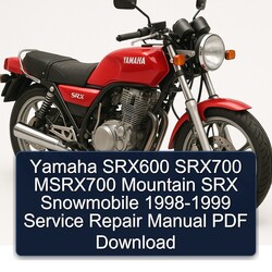 1998-1999 Yamaha SRX600 SRX700 Msrx700 Mountain SRX Snowmobile Service Repair Workshop Manual PDF