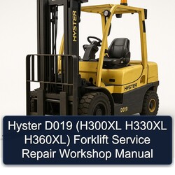 Hyster D019 (h300xl H330XL H360xl) Forklift H300XL H360XL Service Repair Workshop Manual PDF