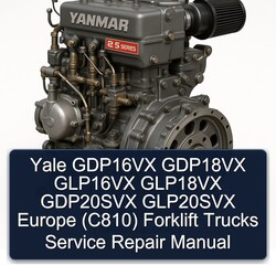 Yale GDP16VX GDP18VX GLP16VX GLP18VX GDP20SVX GLP20SVX Europe (C810) Forklift Trucks Service Repair Workshop Manual PDF