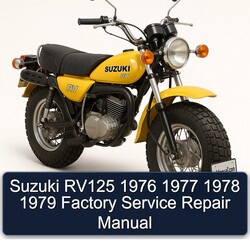 1976-1979 Suzuki RV Series RV125 Service Repair Workshop Manual PDF