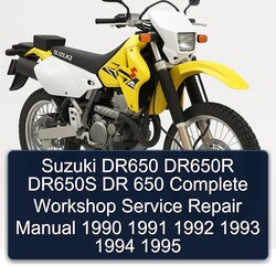 1990-1995 Suzuki DR Series DR650 DR650R DR650S 650 Service Repair Workshop Manual PDF