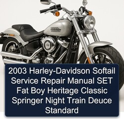 2003 Harley Davidson Softail Harley-davidson SET Fat Boy Heritage Classic Springer Night Train Deuce Standard Service Repair Workshop Manual PDF