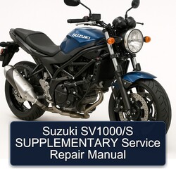 Suzuki SV1000/S SUPPLEMENTARY Service Repair Manual 