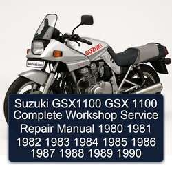 1980-1990 Suzuki GSX Series GSX1100 1100 Service Repair Workshop Manual PDF