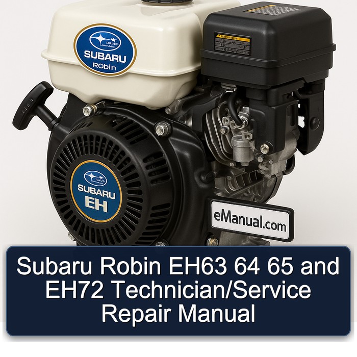 Subaru Robin EH Models EH63 64 65 EH72 Technician/ Service Repair Workshop Manual PDF