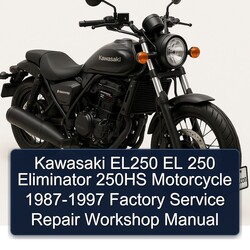 1987-1997 Kawasaki Eliminator EL250 EL 250 250HS Motorcycle Service Repair Workshop Manual PDF