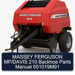 Massey Ferguson Mf/davis 210 Backhoe Parts 651019m91 Catalog PDF