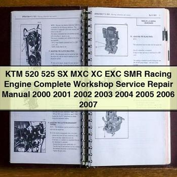 2000-2007 KTM 520 525 SX MXC XC EXC SMR Racing Engine Service Repair Workshop Manual PDF
