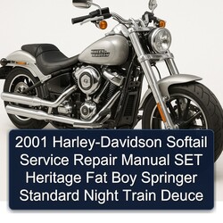 2001 Harley Davidson Softail Harley-davidson SET Heritage Fat Boy Springer Standard Night Train Deuce Service Repair Workshop Manual PDF
