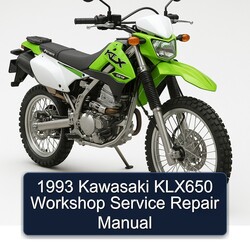 1993 Kawasaki KLX Series KLX650 Service Repair Workshop Manual PDF