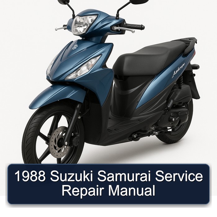 1988 Suzuki Address Models Samurai Service Repair Workshop Manual PDF