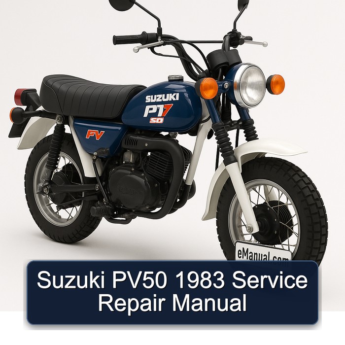 1983 Suzuki PV50 Service Repair Workshop Manual PDF