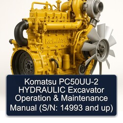 Komatsu Pc50uu-2 Hydraulic Excavator Operation (s/n: 14993 Up) Service Repair Workshop Manual PDF