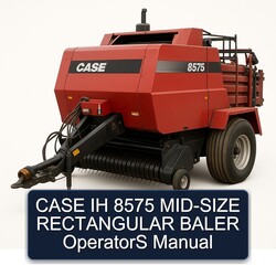 Case IH 8575 MID-SIZE Rectangular Baler Operators Operator's Manual PDF
