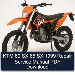 1999 KTM 60 SX 65 Service Repair Workshop Manual PDF