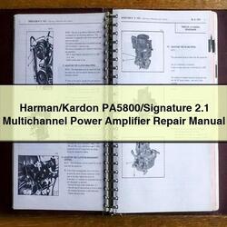 Harman/kardon Pa5800/signature 2.1 Multichannel Power Amplifier Service Repair Workshop Manual PDF