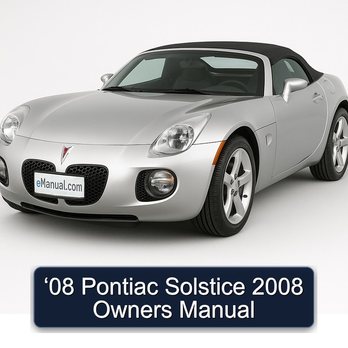 2008 Pontiac Solstice ‘08 Owners Owner's Manual PDF