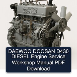 Daewoo Doosan D430 Diesel Engine Service Repair Workshop Manual PDF
