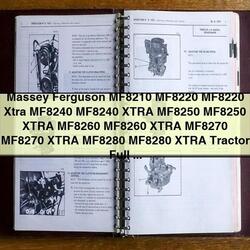 Massey Ferguson MF8210 MF8220 Xtra MF8240 MF8250 MF8260 MF8270 MF8280 Tractor Service Repair Workshop Manual PDF