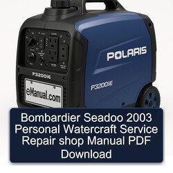 2003 Bombardier Seadoo Personal Watercraft Shop Service Repair Workshop Manual PDF
