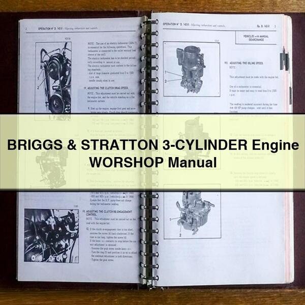 Briggs And Stratton 4 Cycle 3-cylinder Engine Worshop Service Repair Workshop Manual PDF