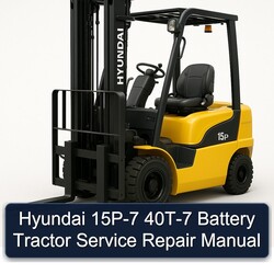 Hyundai 15P-7 40T-7 Battery Tractor Service Repair Workshop Manual PDF