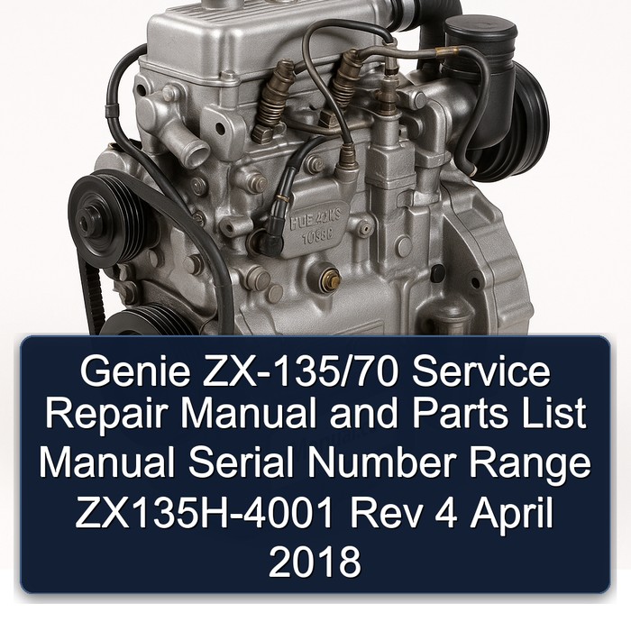 2018 Perkins 103 7 Genie Zx-135/70 Serial Number Range Zx135h-4001 Rev 4 April Parts Catalog PDF