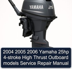 2006 Yamaha 25HP 4-stroke High Thrust Outboard Models Service Repair Workshop Manual PDF