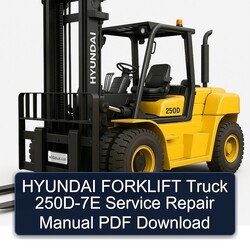 Hyundai Forklift Truck 250D-7E Service Repair Workshop Manual PDF