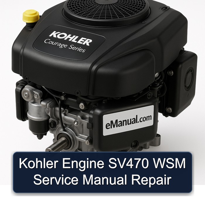 Kohler Courage Series Engine SV470 WSM Service Repair Workshop Manual PDF
