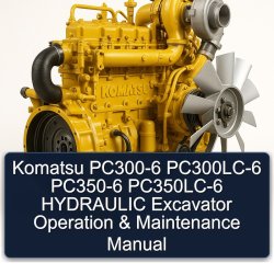 Komatsu PC300-6 Pc300lc-6 PC350-6 Pc350lc-6 Hydraulic Excavator Operation Service Repair Workshop Manual PDF