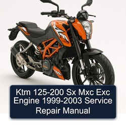 1999-2003 KTM 125 200 Sx Mxc Exc Engine Service Repair Workshop Manual PDF