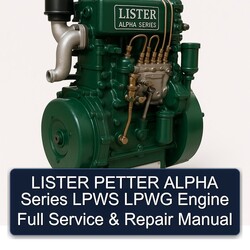 Lister Alpha Series Petter Lpws Lpwg Engine Service Repair Workshop Manual PDF