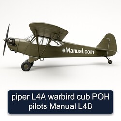 Piper L4A Warbird Cub POH Pilots L4B Service Repair Workshop Manual PDF