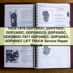 Yale F876 Gdp190dc-gdp360ec Lift Truck Service Repair Workshop Manual PDF