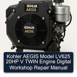 Kohler Aegis Series Model LV625 20HP V Twin Engine Digital Service Repair Workshop Manual PDF