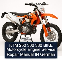 KTM 250 300 380 Bike Motorcycle Engine German Service Repair Workshop Manual PDF
