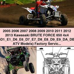 2005-2013 Kawasaki Brute Force 650 4x4 ATV Service Repair Workshop Manual PDF
