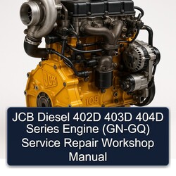 JCB Diesel 402D 403D 404D Series Engine (GN-GQ) GN GQ Service Repair Workshop Manual PDF