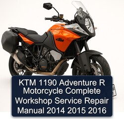 2014-2016 KTM 1190 Adventure R Motorcycle Service Repair Workshop Manual PDF