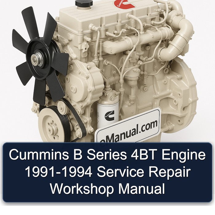 1991-1994 Cummins B Series 4BT Engine Service Repair Workshop Manual PDF