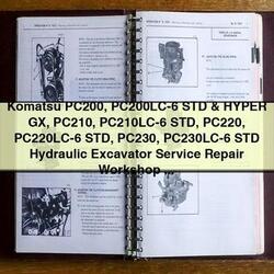 Komatsu PC200 Pc200lc-6 PC210 Pc210lc-6 PC220 Pc220lc-6 PC230 Pc230lc-6 Hydraulic Excavator Service Repair Workshop Manual PDF