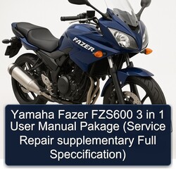 Yamaha Fazer FZS600 3 1 User Pakage ( Supplementary Speccification) Service Repair Workshop Manual PDF
