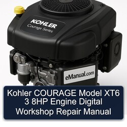 Kohler Courage Series Model XT6 3 8HP Engine Digital Service Repair Workshop Manual PDF