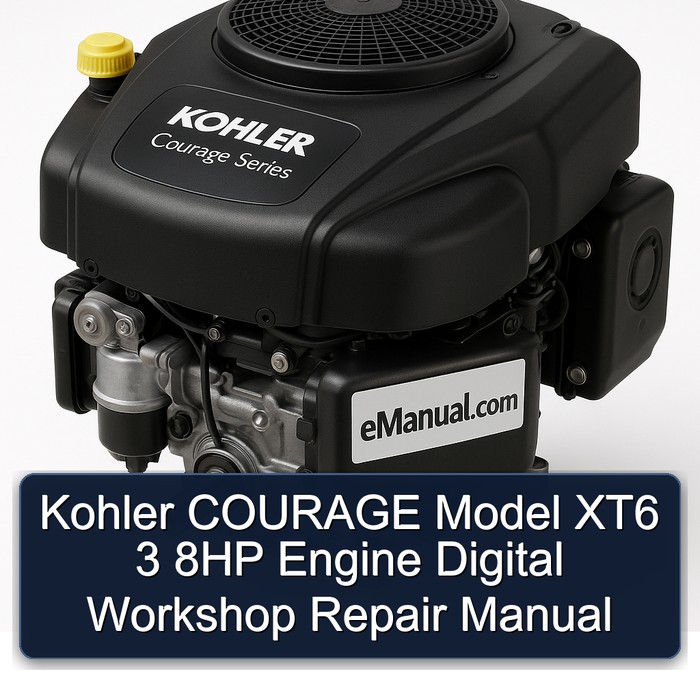 Kohler Courage Series Model XT6 3 8HP Engine Digital Service Repair Workshop Manual PDF