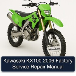 2006 Kawasaki KX Series KX100 Service Repair Workshop Manual PDF