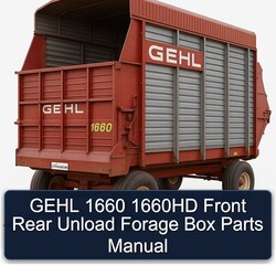 Gehl 1660 1660HD Front Rear Unload Forage Box Parts Catalog PDF