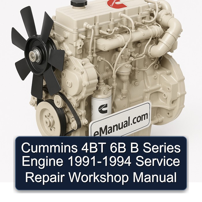 1991-1994 Cummins B Series 4BT 6B Engine Service Repair Workshop Manual PDF